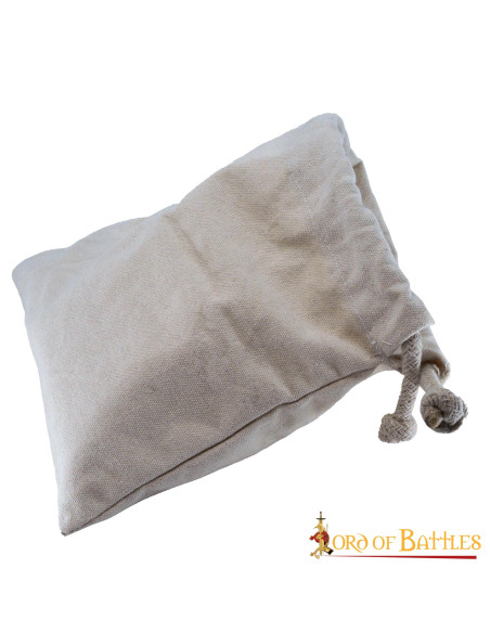 Borsa medievale in tela di cotone, ecru