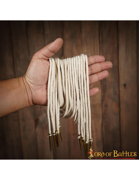 Set di 5 aiglets color crema con...