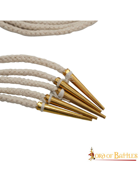 Set di 5 aiglets color crema con...