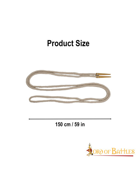 Set di 5 aiglets color crema con...