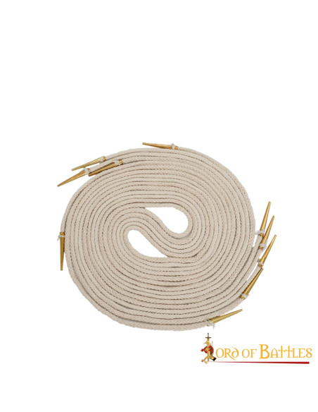 Set di 5 aiglets color crema con...