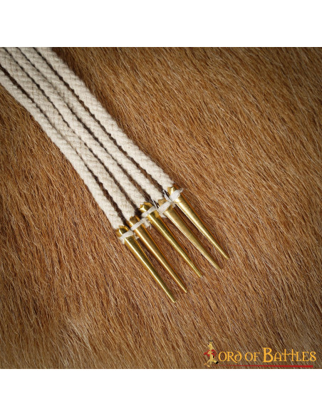 Set di 5 aiglets color crema con...