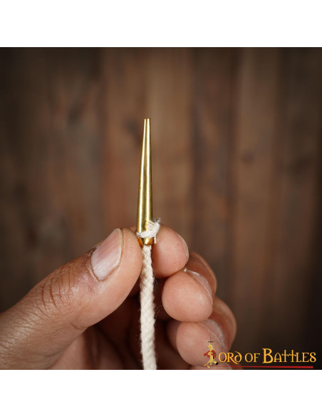 Set di 5 aiglets color crema con...