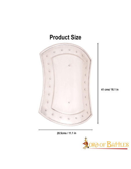 Brocchiere medievale rettangolare in...