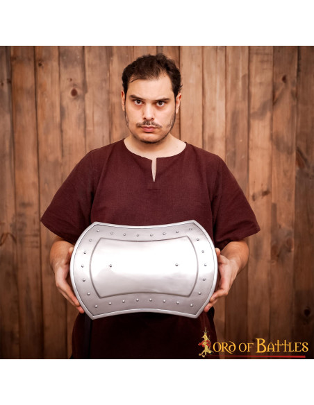 Brocchiere medievale rettangolare in...