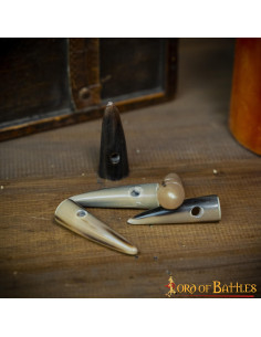 Set di 5 bottoni in corno per gamberi