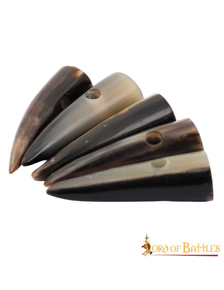 Set di 5 bottoni in corno per gamberi