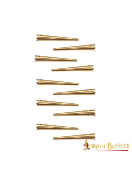 Set di 10 aiglets o puntoni in ottone...