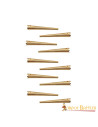 Set di 10 aiglets o puntoni in ottone lucido (3,8 cm.)