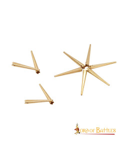 Set di 10 aiglets o puntoni in ottone lucido (3,8 cm.) 2