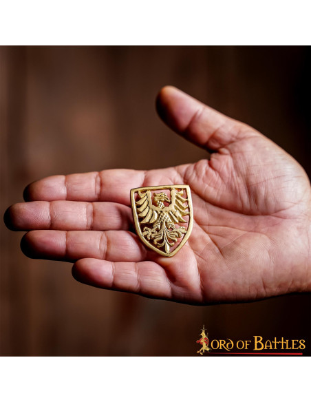 Set di 5 scudi con aquila araldica da...