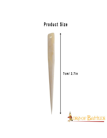 Set di 5 aghi in osso vichingo (7 cm.)