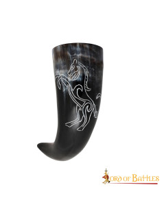 Design del corno potorio vichingo Stallone del cavallo