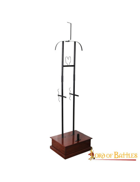 Supporto in metallo con base in legno...