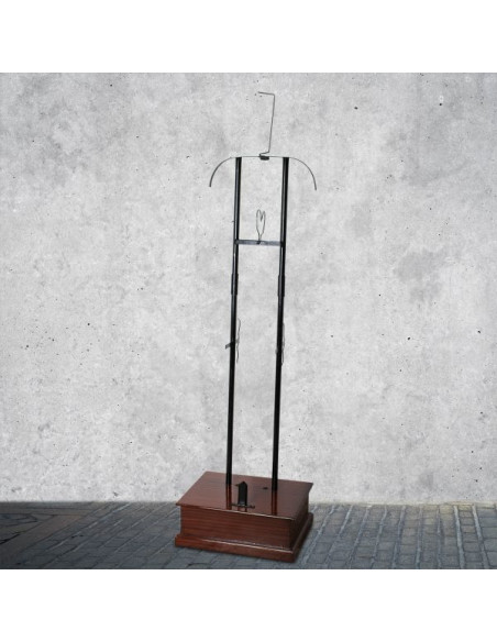 Supporto in metallo con base in legno...