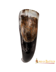 Corno da bere vichingo con design Leone rampante