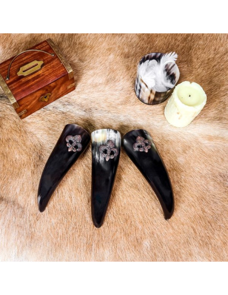 Set di 3 corni potori vichinghi...