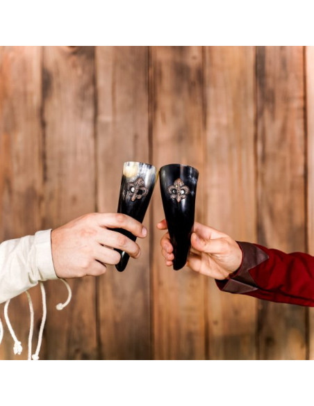 Set di 3 corni potori vichinghi...