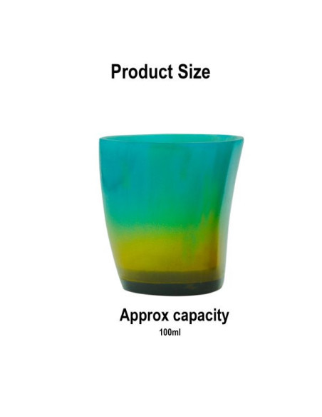 Set di 3 bicchierini colorati in...