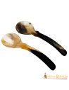 Set di 2 cucchiai in vero corno stile vichingo