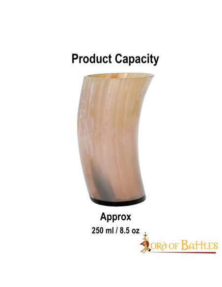 Boccale vichingo in corno di bue per...