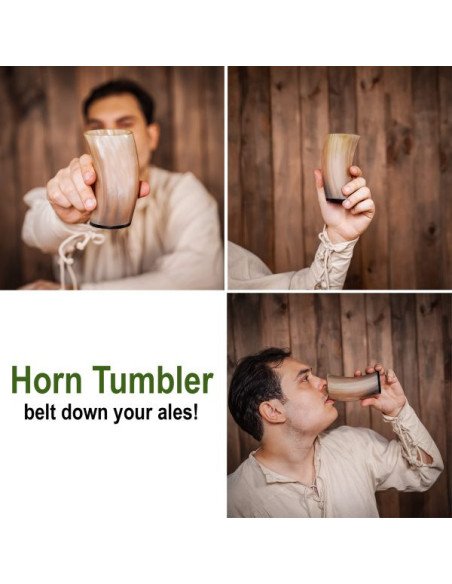 Boccale vichingo in corno di bue per...
