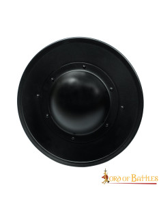 Scudo funzionale tondo in acciaio nero, per scherma