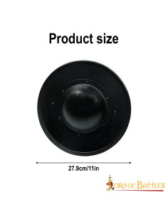 Scudo funzionale tondo in acciaio nero, per scherma 2