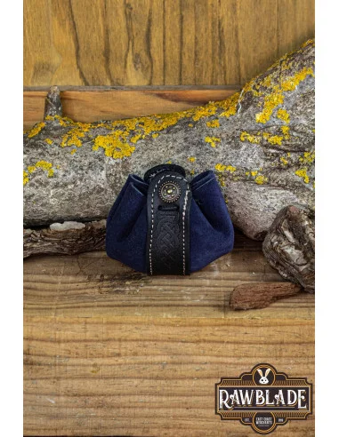 Borsa mendicante Celta Wanderer, camoscio blu (8x8 cm.)