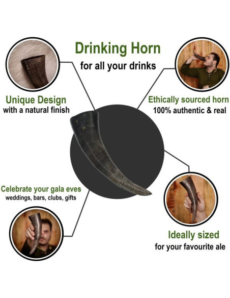 Corno potorio vichingo con squame...