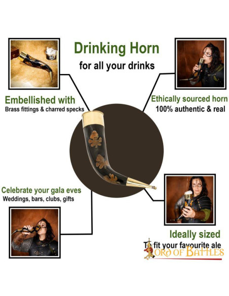 Corno per bere con macchie...