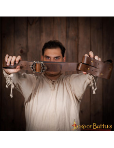 Cintura pirata marrone con baldric per LARP e Cosplay