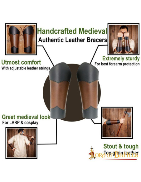 Braccialetti medievali in vera pelle...