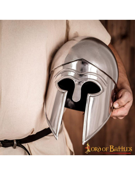 Elmo greco corinzio con fodera in pelle