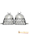 Spalline medievali in acciaio con squame