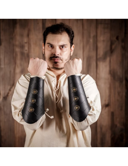 Braccialetti medievali neri con piatti