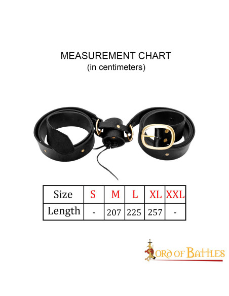 Cintura in pelle nera in stile...