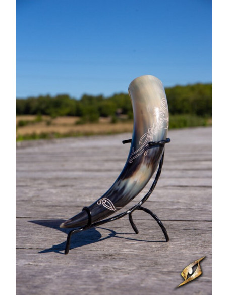 Corno vichingo Jörmungandr con supporto