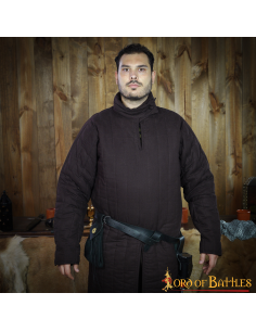 Gambeson medievale imbottito tipo 8 con colletto chiuso
