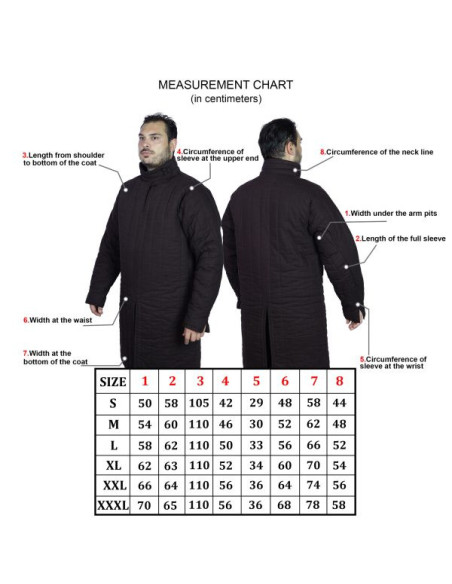 Gambeson medievale imbottito tipo 8...