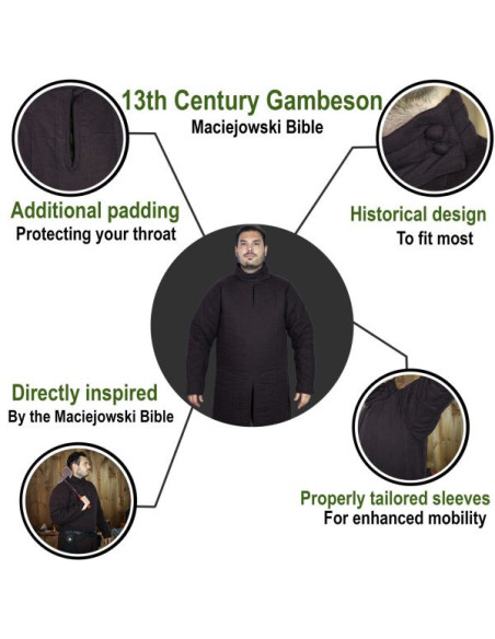 Gambeson medievale imbottito tipo 8...