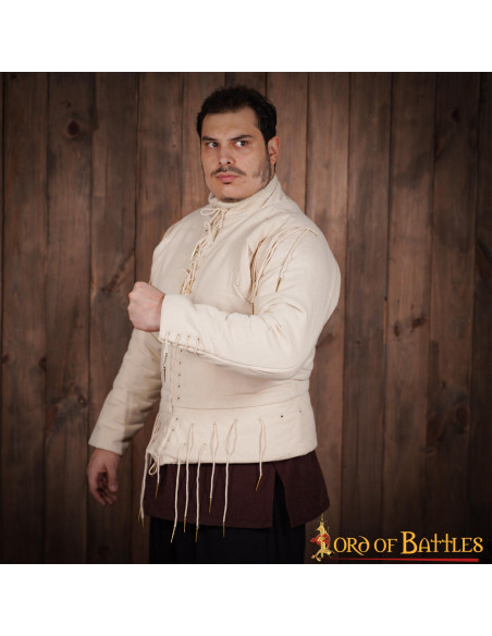 Gilet funzionale ecrù s. XV, con lacci