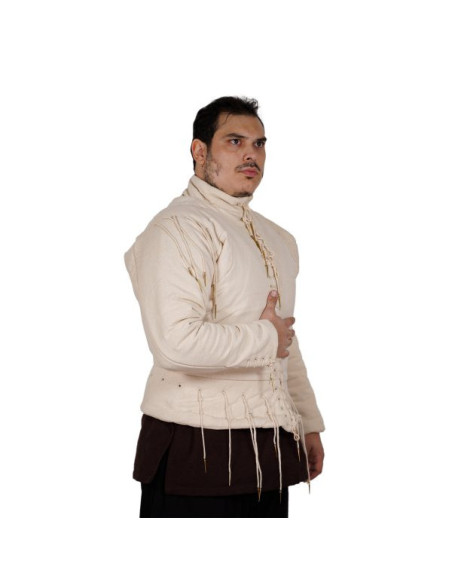 Gilet funzionale ecrù s. XV, con lacci
