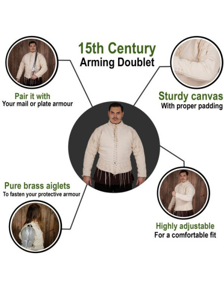 Gilet funzionale ecrù s. XV, con lacci