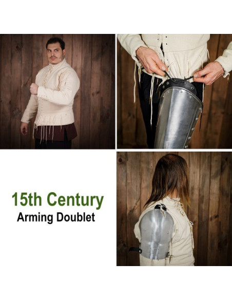 Gilet funzionale ecrù s. XV, con lacci