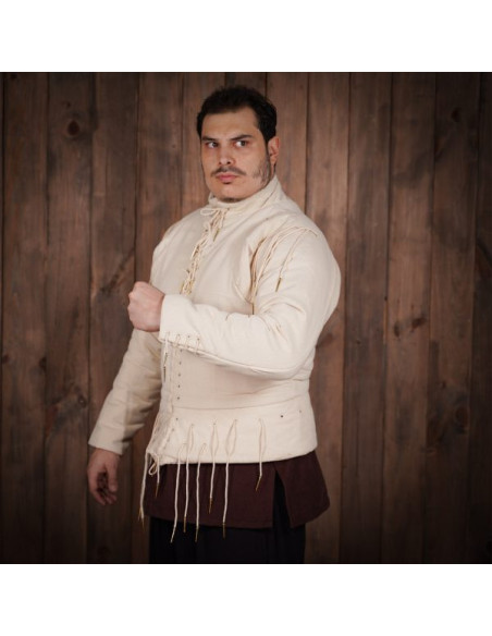 Gilet funzionale ecrù s. XV, con lacci