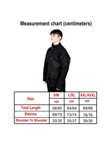 Gilet nero funzionale s. XV, con lacci
