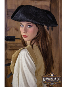 Cappello da pirata Jack Rackham Deluxe, nero