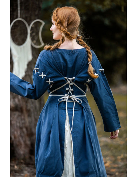Abito medievale bianco-blu modello...