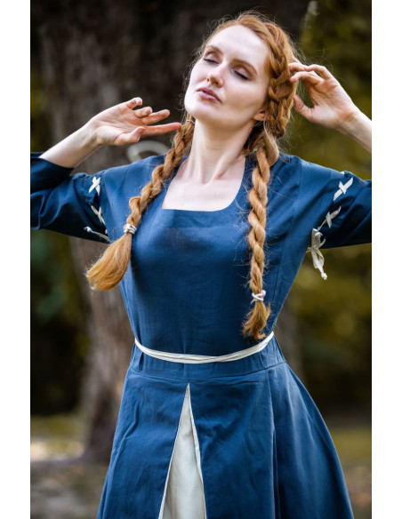 Abito medievale bianco-blu modello...